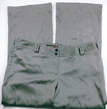 Lane Bryant Women&#39;s Dress Pants Size 3 Gray Herringbone Flare Leg Stretch - $27.72