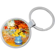 Vase Of Flowers Keychain - Includes 1.25 Inch Loop for Keys or Backpack - $10.77