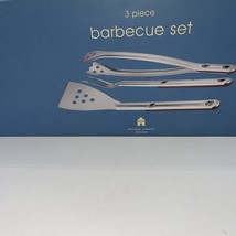 Michael Graves 3 Piece Barbecue Grill Tools BBQ Set Spatula, Fork, &amp; Ton... - $45.00