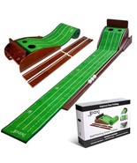 Golf Putting Mat with Auto Ball Return | Luxurious Velvet Surface | Indo... - $382.46