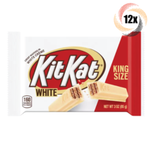 12x Packs Kit Kat Original White Chocolate Wafers Candy Bars | King Size 3oz | - £25.04 GBP