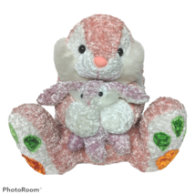 Easter Bunny Baby Bunny Pink White Spring Pastel Plush Stuffed Animal 11.5&quot; - $39.60
