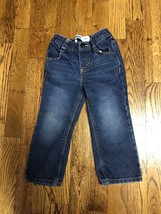 Old Navy Toddler Unisex Medium Wash Pull On Straight Leg Denim Jeans Size 2T - £8.04 GBP