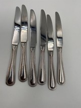 Set of 6 Towle 18/10 Vietnam Stainless Steel BEADED ANTIQUE Dinner Knive... - £32.04 GBP