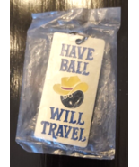 Vintage Brass Bowling Keychain &quot;Have Ball Will Travel&quot; NOS Made in Taiwan - $20.12 CAD
