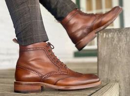 Handmade Men&#39;s Ankle Boots, Men&#39;s Genuine Leather Ankle boots.  - £126.41 GBP+