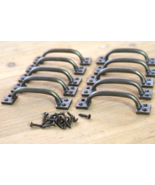10 BRASS COLOR HANDLES DRAWER PULLS  4&quot; KITCHEN CABINET WINDOW PULL GRAS... - €22,58 EUR