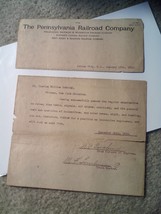 Vintage 1911 Pennsylvania Railroad Company Letter - Promotion to Engineman - $18.81