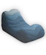 Wave Shaped Lounger Pillow Plush Cushion Abstract Coastal Decor - $854.83 MXN+