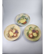 Vintage Decorative Hand Painted Lefton China Plates Wall Hanging Fruit S... - $29.69