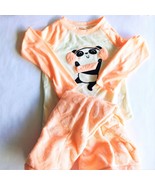 Girls Panda Pajamas XS 4 5  Long Sleeves &amp; Pants 2 Piece Set Winter PJs - £6.31 GBP