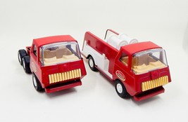 Tonka Mini Fire Truck Pumper and Aerial Ladder Cab No Ladders Pressed Metal - £19.89 GBP