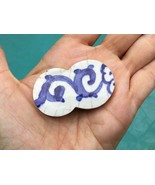 Broken Blue White Porcelain Ceramic Piece Shaped for Jewelry 52x31 mm Ca... - £12.16 GBP