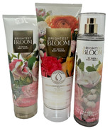Bath &amp; Body Works LOT 3 BRIGHTEST BLOOM Fragrance Mist Moisturizing Wash... - $579.24 MXN