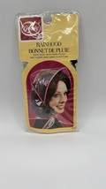 Vintage Goody Rainhood Black Trim Visor Front With Purse Pouch 1982 Rain... - $10.32