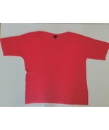 Talbots Rib Knit Short Sleeve Sweater Red Cotton Rayon Stretch Top Women... - $40.73 CAD