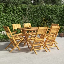 Folding Garden Chairs 6 pcs 55x61x90 cm Solid Wood Teak - £300.31 GBP
