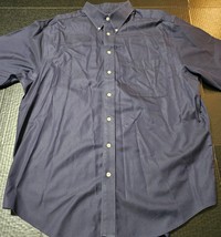 Turnbury Button Down Shirt Short Sleeve Collared Solid Cotton Men&#39;s Size... - $11.54