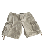 Vintage Lee Dungarees Cargo Shorts Beige Flat Front Pockets Outdoors 32&quot;... - $44.10 CAD