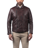 Retro Brando Designer Double Zipper Brown Motorcycle Leather Jacket - $155.00