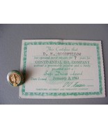 Vintage 1963  Continental Oil Company Conoco Safe Driver Certificate Wit... - €52,84 EUR