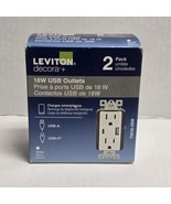 LEVITON T5638-2BW 15A TAMPER RESISTANT 3.6A 18-WATT USB OUTLET (2-PACK) - $19.79