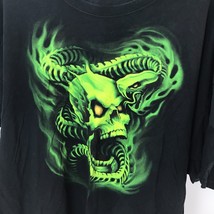 Vintage Tee Shirt 3X Goth Skull Snake Skeleton Glow in the Dark T-Shirt ... - $39.55
