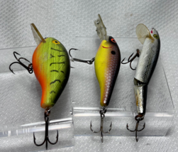 Rebel Double Deep Shad Squarebill Mini R And Jointed Fishing Lure Lot Of 3 - £32.08 GBP
