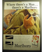 1958 Marlboro Cigarettes Ad - Where there&#39;s a man.. there&#39;s a Marlboro - £14.55 GBP