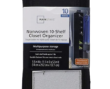 Mainstays Nonwoven 10-Shelf Closet Organizer - New - Black - £6.36 GBP