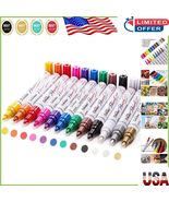 Premium Oil-Based Paint Markers - 12 Quick Dry Colors for Rocks, Glass &amp;... - $490.10 MXN