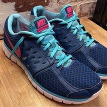 Nike Blue Pink Flex 2013 Run Fit Sole Running Shoes 580440-403 Size 12 - $32.30