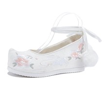 Winter Women Warm ry Plush Lining Satin Cotton Platform Shoes Ankle Strap Low To - £28.50 GBP
