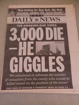 NY Daily News Smoking Gun Video Tape Osama Bin Laden 3000 die Dec 14, 20... - $251.38 MXN