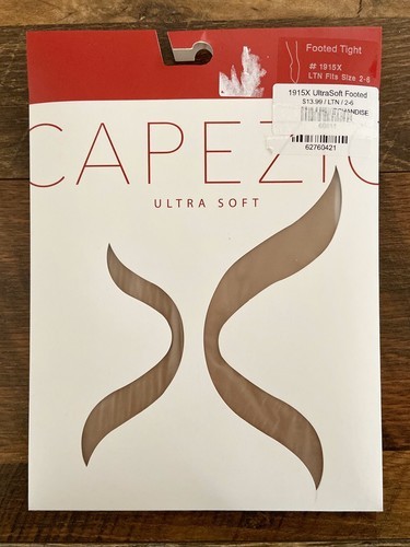 Capezio Ultra Soft Footed Tights #1915X, Light Tan, Girl&#39;s Size 2-6, New - $9.49