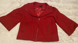 TRIBAL Wool Winter Coat Womens size 6 Red Full Zip - £37.27 GBP
