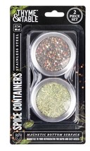 Thyme and Table Stainless Steel Magnetic Spice Containers, 2-Piece Set - £4.00 GBP