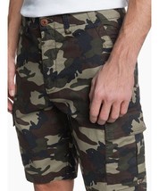 $60 Quiksilver Black &amp; Green Camouflage Logo Sylvester Cargo Shorts Size 28 - £8.20 GBP