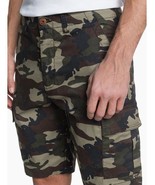 $60 Quiksilver Black &amp; Green Camouflage Logo Sylvester Cargo Shorts Size 28 - $23.91 CAD