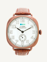 La Mer Collections Watch Vintage Oversize Brown Copper Croco - £61.67 GBP