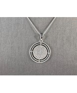 Womens Vintage Estate Sterling Silver Modernist Pendant &amp; Necklace 7.2g ... - $62.12 CAD