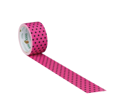 Duck Tape Brand Duct Tape, Pink Black Polka Dots, 1.88&quot; x 10 Yards Roll - £7.94 GBP