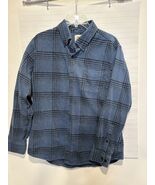 Lands End Blake Shelton Flannel Shirt Mens Large Blue Plaid Button Up Co... - €12,75 EUR