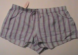 NWT silk Victoria&#39;s Secret boxer pajama shorts XS sleep PJ purple blue s... - £43.58 GBP