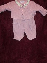 Plum Pudding Ltd Vintage 2 Piece Adorable Baby Toddler Girls Outfit Sz 1... - £21.79 GBP
