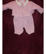 Plum Pudding Ltd Vintage 2 Piece Adorable Baby Toddler Girls Outfit Sz 1... - £22.20 GBP