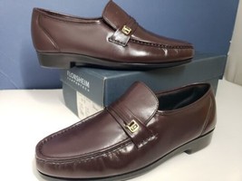 Florsheim Riva Burgundy Kidskin Loafer Size: 9.5 D Comfortech - £63.12 GBP