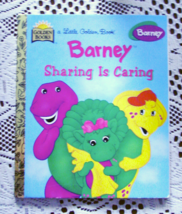 Little Golden Books-Barney Sharing is Caring-Golden Books Pub.-USA-1998 - $3.00