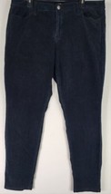 Loft Pants Women 34/18 Black Corduroy Mid Rise Curvy Super Skinny Soft Pants - £23.32 GBP