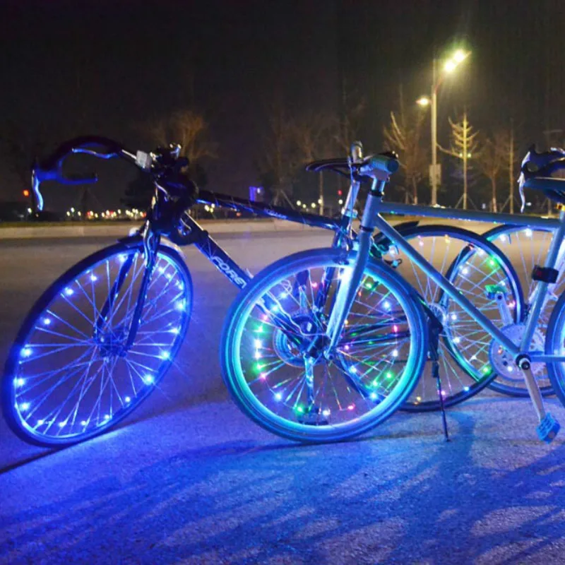 20 LED Bicycle Tire Valve Lights Cycling Wheel Caps LED Lantern Bike Spokes Lamp - £9.13 GBP